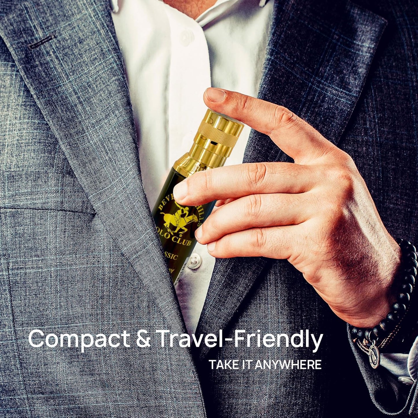 Beverly Hills Polo Club Body Spray for Men - BHPC Classic - Notes of Patchouli, Cedar, Vetiver, Ambergris & Musk - Long Lasting Cologne Scents - Ideal Gift for Him, 6oz