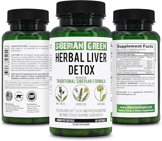 Herbal Liver Detox with Milk Thistle 60 Capsules