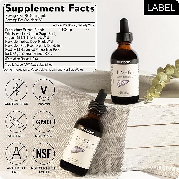 Blisque – Liver Complex Supplement to 2 Ounce 59 Servings
