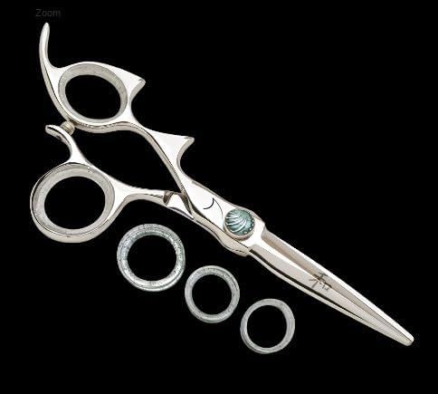 Sharkfin Shears Left Hand Double Shark Non-Swivel 6.25" Japanese Steel Scissors