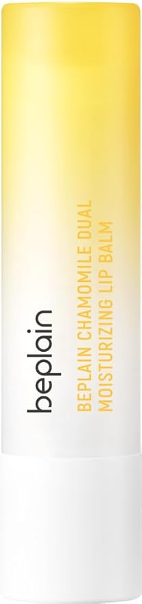 beplain Chamomile Intense Moisturizing Lip balm (0.13oz, 3.6g) | Dual core Lip moisturizer for dry, cracked, sensitive lips | Natural Daily Lip Care