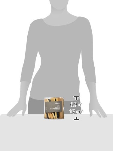 Diane Professional 6-Inch Hair Clipper Cleaner Brush Set for Barbers and Stylists, Firm Nylon Bristles with Wooden Handles, 36 Pack