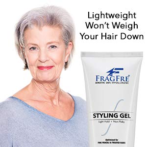 Light Hold Hair Gel Fragrance Free 8 oz (2-Pack Gift Set) - Lightweight Styling Gel for Fine Fragile and Weakened Hairs - Paraben Free Hypoallergenic Sensitive - Vegan Gluten Free Cruelty Free