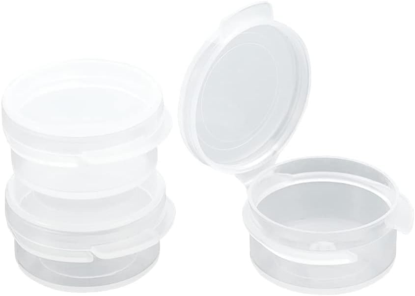 Transparent Plastic Cosmetic Jars, 5 Grams, Empty Clear Case, Mini Sample Makeup Jars, Bottles, Pots, Containers with Snap Lids, Refillable, Set of 3