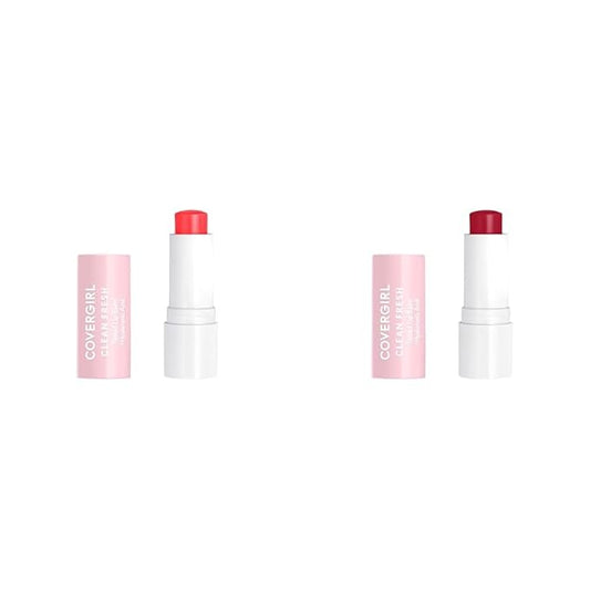 COVERGIRL Clean Fresh Tinted Lip Balm, Life is Pink and I Cherry-Ish You Bundle