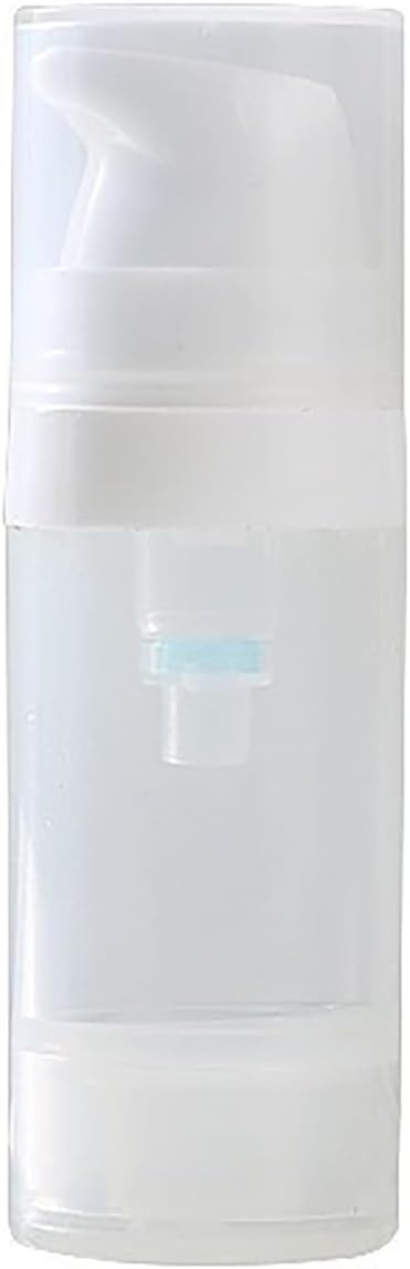 1 Pc Transparent Empty Reusable Airless Vacuum Pump Bottle, Leakproof Travel Cream Lotion Toner Foundation Liquid Container (10ml)