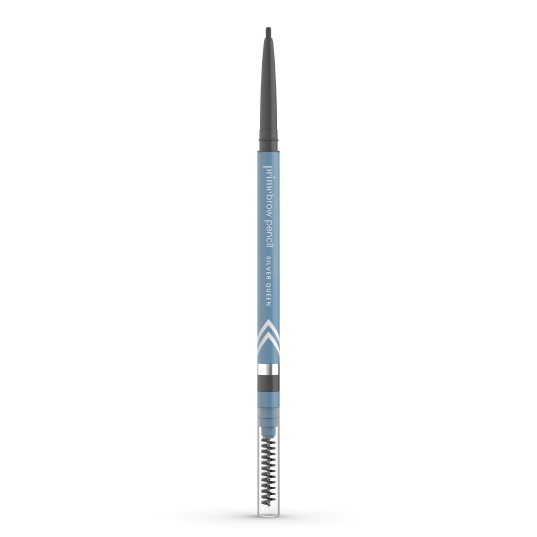 Prime Prometics PrimeBrow Pencil for Mature Women – Ultra-Precise Tip for Natural, Hair-Like Strokes – Smudge-Proof & Long-Lasting Wear – Great for Thinning, Sparse, or Graying Brows (Silver Queen)