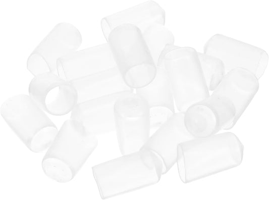 uxcell 50pcs Rubber End Caps Protective Caps 11mm ID Vinyl PVC Round Tube Bolt Cap Cover Screw Thread Protectors Clear
