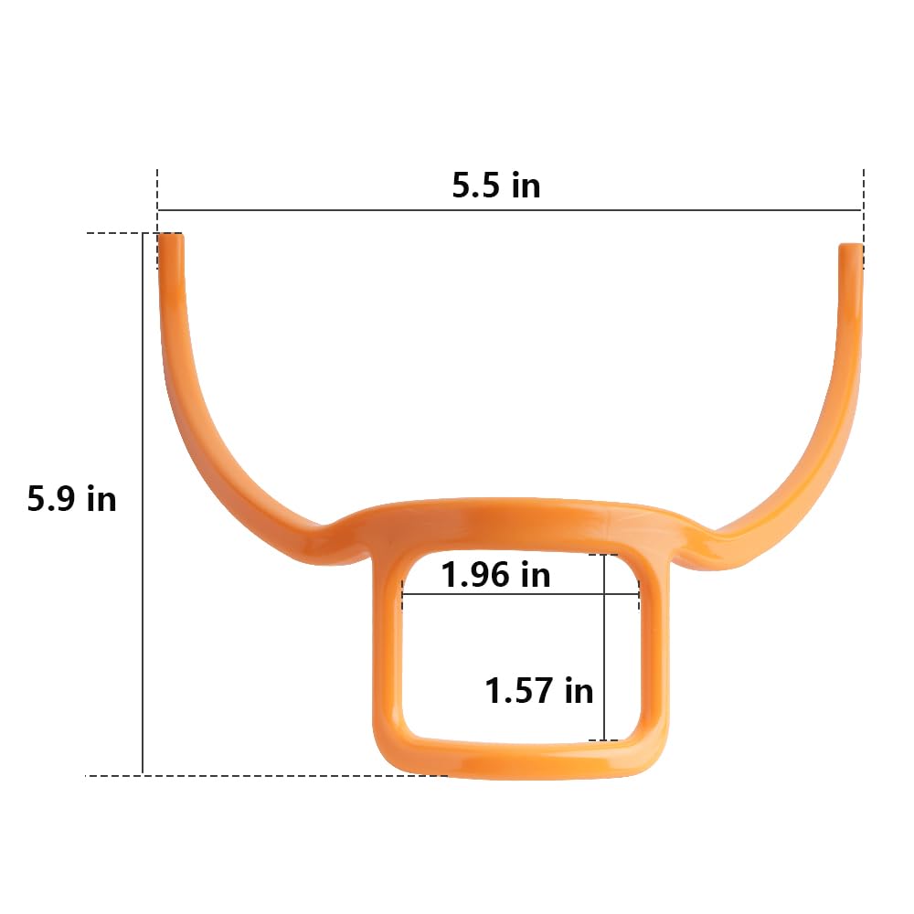 2 Pack Men's Beard Styler and Hairline Shaping Tool - Facial Hair Outline Template, Styling Tools, Goatee Groomer (Black and Orange)