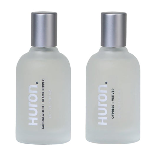 Huron Men’s Cologne 2-Pack – Sandalwood + Amber & Cypress + Vetiver | Premium Eau de Parfum Duo
