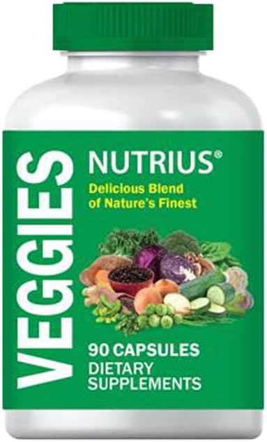 Nutrius Veggies Delicious Blend of Nature's Finest - 90 Capsules Dietary Supplements