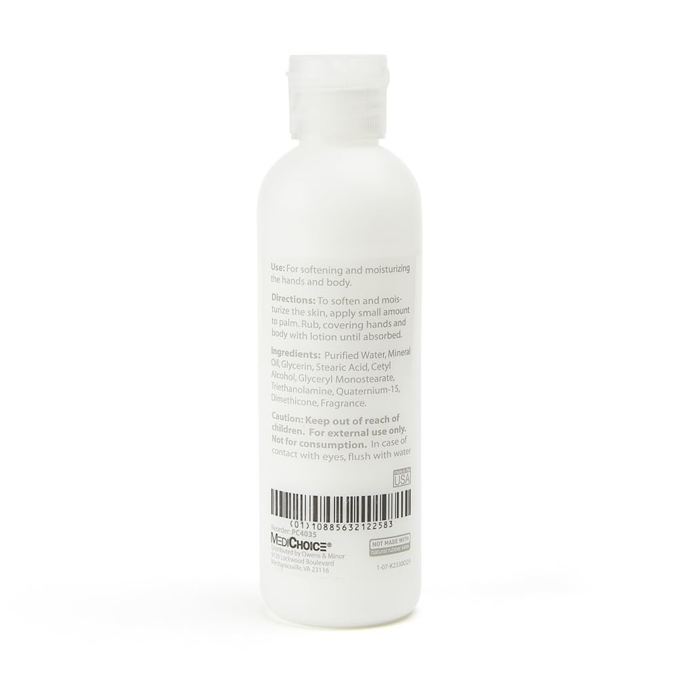 MediChoice Moisturizing Hand and Body Lotion for Sensitive Skin Lightly Scented Flip-Top Bottle 4 oz. Travel Size Bulk Pack Perfect for Dry Skin PC4035 Case 96