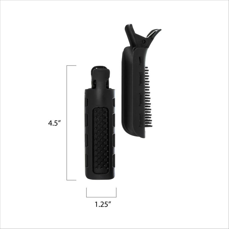6pc Styling Curling Clips - Easy-to-Use Dual-Purpose Hair Clips for Curling and Volumizing |Heat Resistant Hair Clip Set, Premium Quality Hair Accessories for Women (BLACK)
