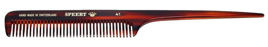 #41 Handmade Wide Tooth Rat Tail Comb Tortoise Havana Acetate Thick Coarse Curly Detangling Parting Grooming Teasing Hair Styling Hairdresser Barber Hairdressing Wet Dry Pocket Women Men Kids