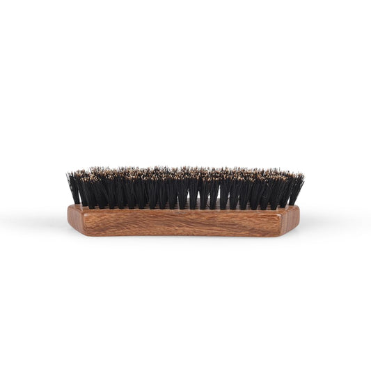 TAN MUJIANG Beard Brush with Boar Bristles - Dual Zone | Teak Wood Base | Hard & Soft Bristles for Grooming & Sensitive Skin