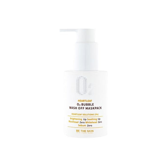 BE THE SKIN] Heartleaf O2 Bubble Wash Off Mask Pack 4.23 oz / 120 g | Mask pack that lathers to treat blackheads, whiteheads, and sebum | For sensitive skin