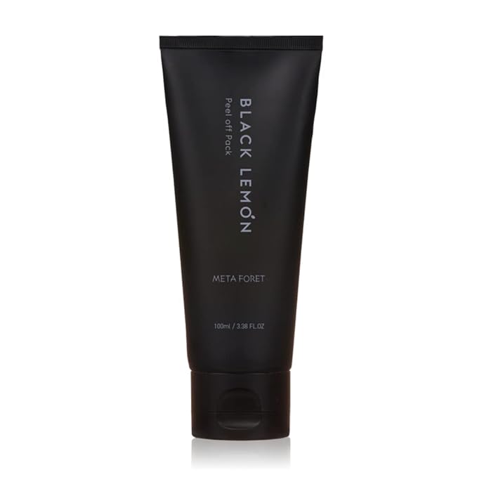 METAFORET Black Lemon Peel Off Pack 100ml/ 3.38fl.oz Activated Charcoal Face Gel Mask, Blackhead and Whitehead Remover, Pore Cleanser