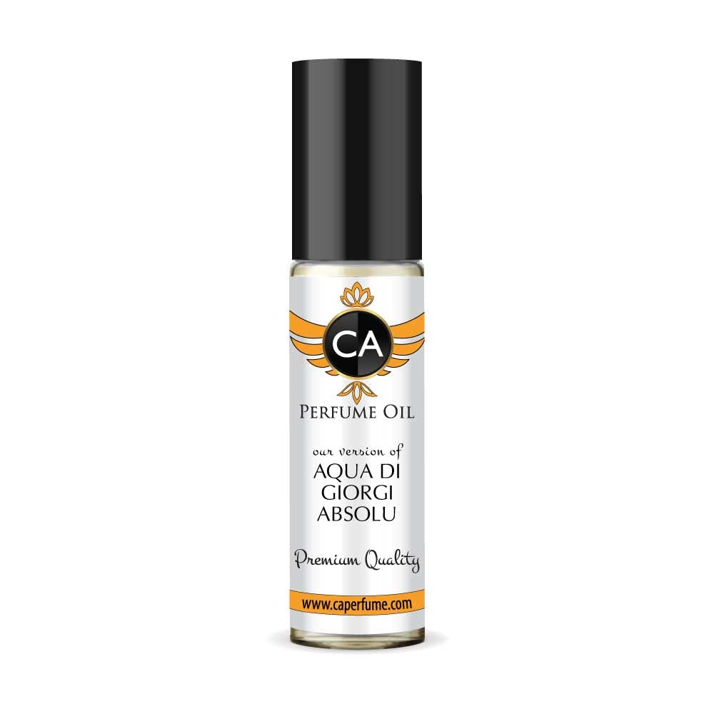 CA Perfume Impression of Aqua Di Giorgi Absolu For Men Fragrance Body Oil Alcohol-Free Essential Aromatherapy Sample Travel Size Concentrated Long Lasting Attar Roll-On 0.3 Fl Oz/10ml