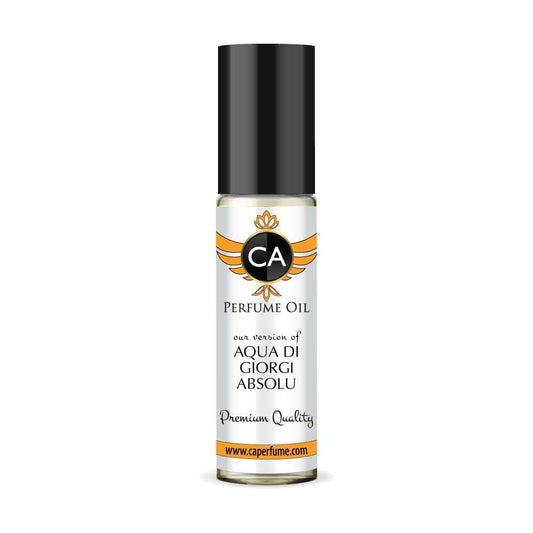 CA Perfume Impression of Aqua Di Giorgi Absolu For Men Fragrance Body Oil Alcohol-Free Essential Aromatherapy Sample Travel Size Concentrated Long Lasting Attar Roll-On 0.3 Fl Oz/10ml