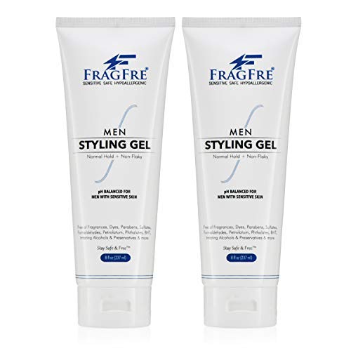 "FRAGFRE Hair Styling Gel, 8 fl oz, Extra Hold, Non Toxic & Flaky, Alcohol Free, Unscented, Color Safe, Provides Strong Firm Hold, No Residue, For Men and Women"