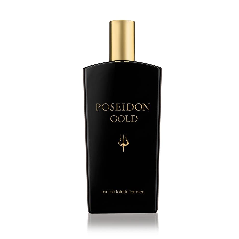 Instituto Español Poseidon Gold Eau de Toilette for Men, Sophisticated and Harmonious Scent for the Modern Man, 150 ml / 5.1 fl oz Spray Bottle, Made in Spain