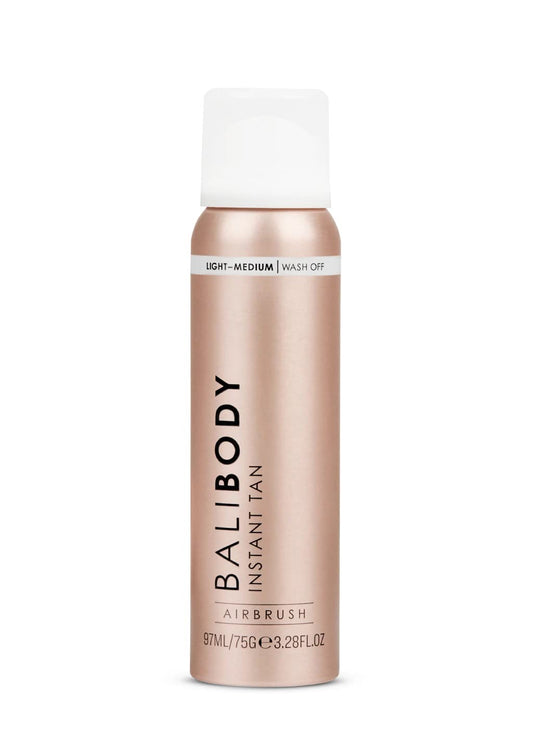 Bali Body Instant Tan Light-Medium | Skin Perfecting Aerated Spray, Instantly Flawless Airbrushed Bronzed Finish | Soothing for All Skin Types | Vegan, Cruelty Free, Australian Made (97 ml/3.28 fl oz)