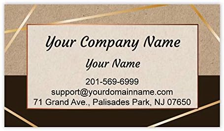 Custom Premium Business Cards 100 pcs Full color - Printed on 16pt(350gsm) or14pt (308gsm) Classic matte paper, Made in The USA (Kraft-Half)