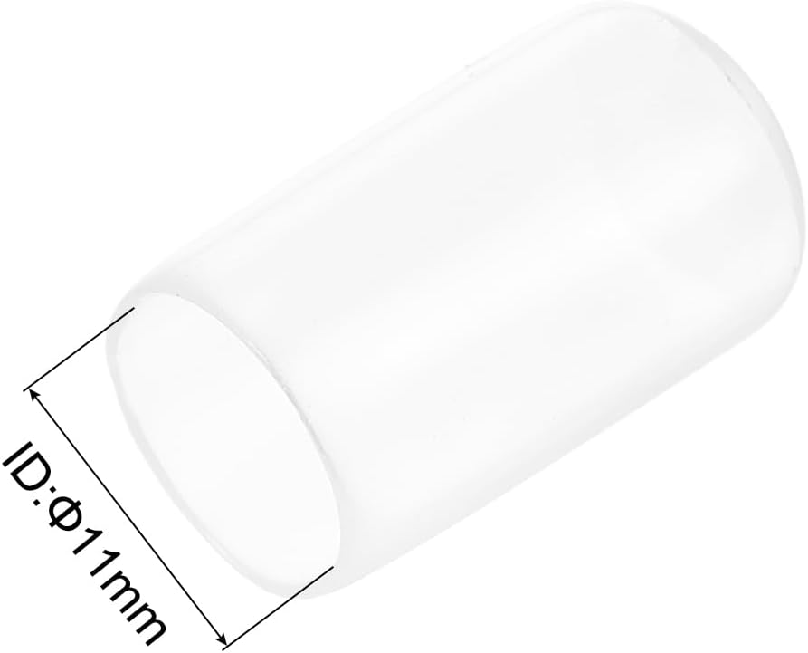 uxcell 50pcs Rubber End Caps Protective Caps 11mm ID Vinyl PVC Round Tube Bolt Cap Cover Screw Thread Protectors Clear