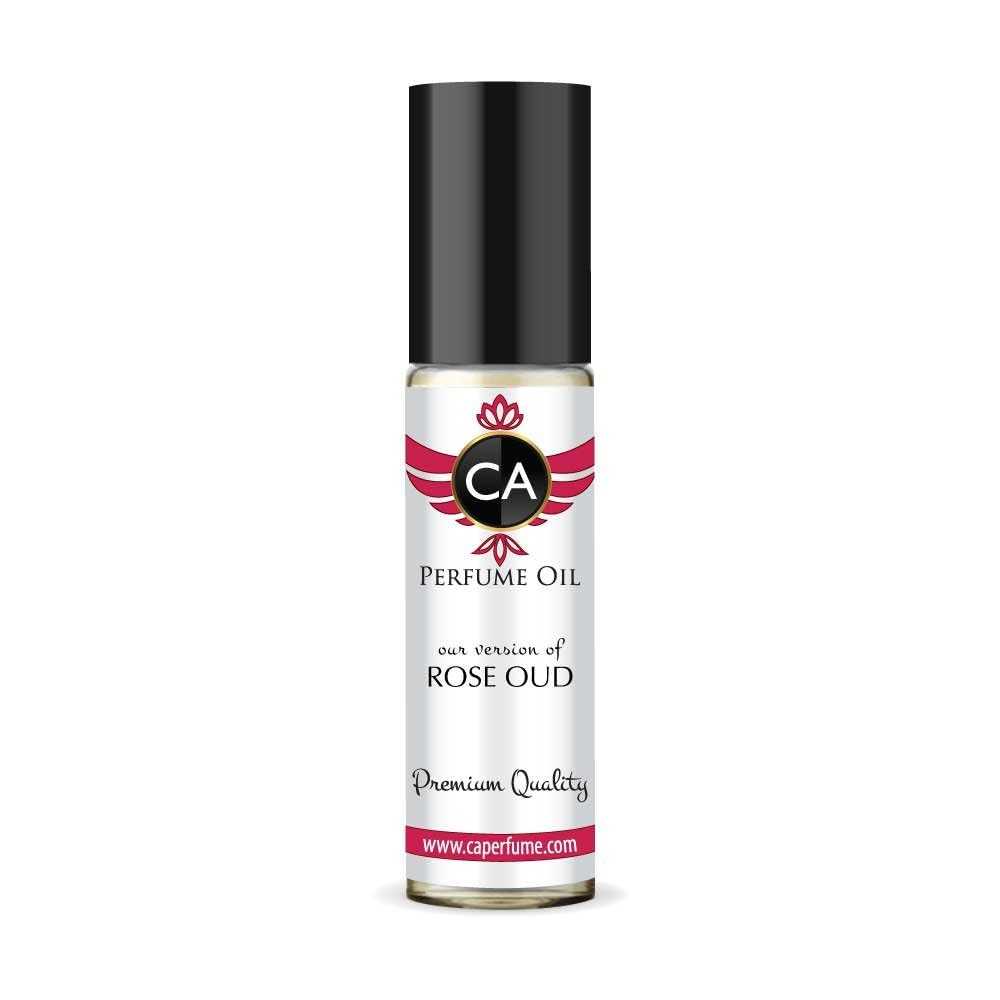 CA Perfume Impression of Rose Oud Unisex Fragrance Oil Amber Woody Scent Long Lasting Perfumes for Women & Men Travel Size TSA Ready Mini Parfum Body Oil Roll-on 0.33 Fl Oz 10ml