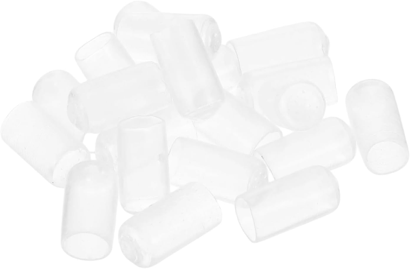 uxcell 50pcs Rubber End Caps Protective Caps 7.5mm ID Vinyl PVC Round Tube Bolt Cap Cover Screw Thread Protectors Clear