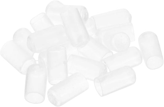 uxcell 50pcs Rubber End Caps Protective Caps 7.5mm ID Vinyl PVC Round Tube Bolt Cap Cover Screw Thread Protectors Clear