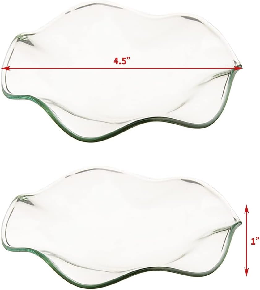 HUNANBANG Electric Oil Melt Warmer Electric Wax Melt Warmer Replacement Parts Wax Melter Fragrance Oil Warmer Burner Spare Dish(Dish*2lotus)