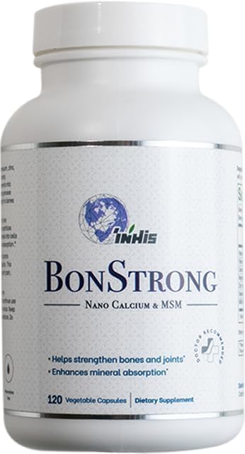 Nano Calcium Supplement with Vitamin D & MSM - Made with Advanced Nanotechnology for Higher Absorption - 120 Absorbable Calcium Pills, Bone Density Supplements Women & Men - Made in USA
