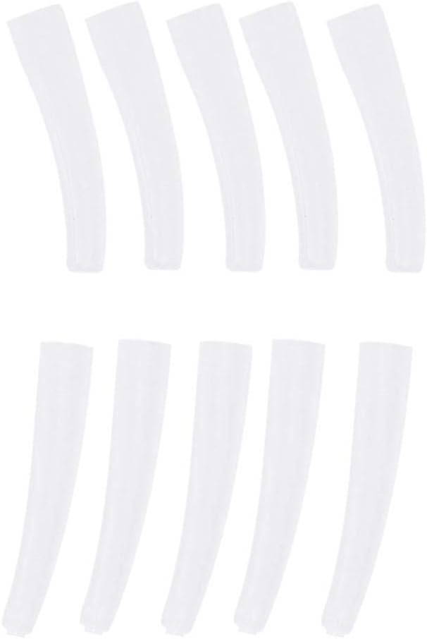 10Pcs Tweezers Cover, Grafting Eyelashes Tips Covers, Transparent Plastic Elbow Tweezers AntiDust NonSlip Eyelashes Grafting Tool