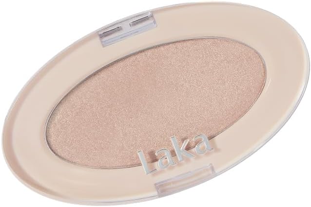 Laka Dream Beam Highlighter, Hydrating Powder Highlighter with Hyaluronic Acid & Chamomile for Radiant, Long-Lasting Glow, Glass Skin, Vegan, K-Beauty (#01 Natural Beam)
