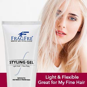 Light Hold Hair Gel Fragrance Free 8 oz - Lightweight Styling Gel for Fine Fragile and Weakened Hairs - Paraben Free Hypoallergenic Sensitive Formula - Vegan Gluten Free Cruelty Free (1 Pack)
