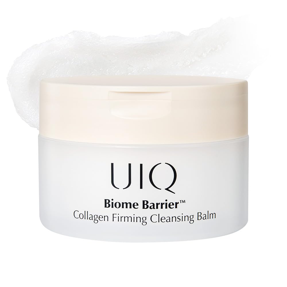 UIQ Biome Barrier Firming Collagen Cleansing Balm | Hygenic One-Step Makeup Remover | Non-Greasy Sorbet Texture | Gentle, Soothing for All Skin Types | No.1 Oliveyoung Cleanser | 3.38 fl. oz.