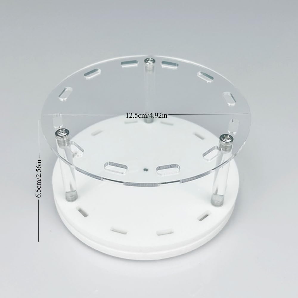 12 Holes Rotatable Acrylic Tweezers Holder, Grafting Eyelash Makeup Tweezer Stand Display Extensions Organizer Individual Training Tools (White)