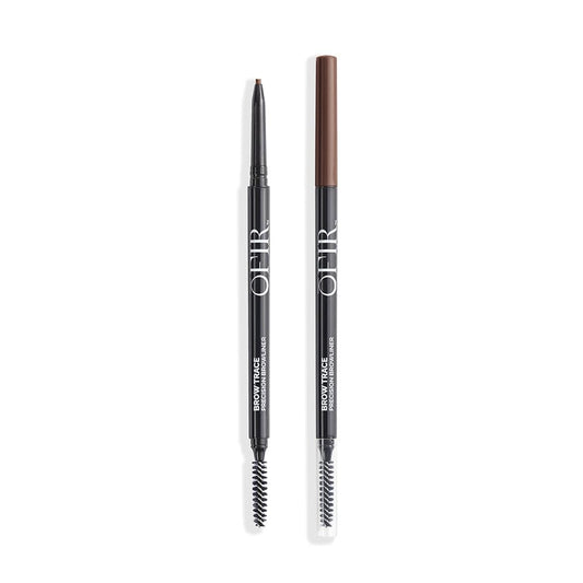 OFIR Brow Trace Precision Browliner | Waterproof, Ultra-Fine Tip Brown Eyebrow Pencil | Smudge-Proof, Cruelty Free, Matte Finish | Long-Wear Brow Tool with Spoolie | Chocolate - Dark Brown, 0.003 OZ