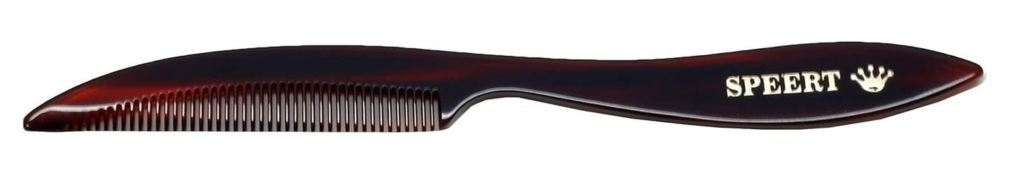 #95 Handmade Narrow Tooth Mustache Beard Comb Small Tortoise Havana Acetate Thick Coarse Fine Short Pocket Sized Facial Hair Grooming Tangle Free Beard Straightener Growth Care Styling Wet Comb