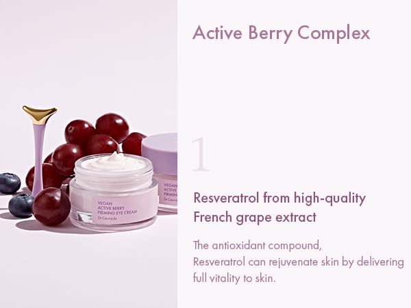 leegeehaam Dr.Ceuracle Vegan Active Berry Firming Eye Cream with Applicator (32g / 1.12 oz.) - Hydrating Resveratrol Eye Treatment for Dark Circles and Puffiness