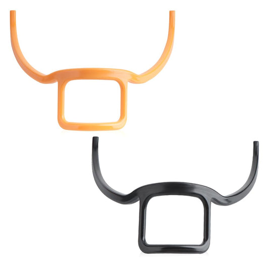 2 Pack Men's Beard Styler and Hairline Shaping Tool - Facial Hair Outline Template, Styling Tools, Goatee Groomer (Black and Orange)