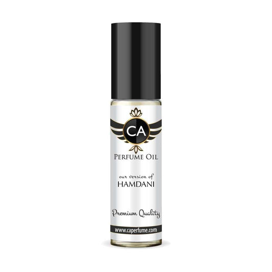 CA Perfume Impression of Hamdani Unisex Fragrance Oil Amber Woody Scent Long Lasting Perfumes for Women & Men Travel Size TSA Ready Mini Parfum Body Oil Roll-on 0.33 Fl Oz 10ml
