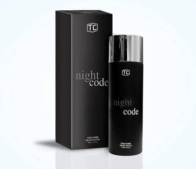 NIGHT CODE Cologne (3.4oz/100ml) and Body Spray (200ml) Combo Pack Natural Spray, Long Lasting (Pack of 2)