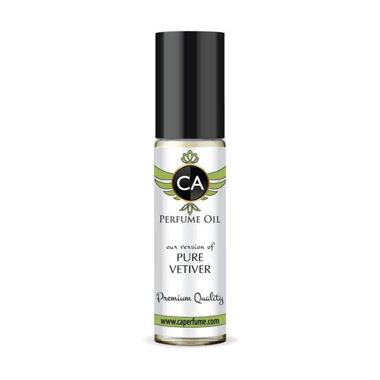 CA Perfume Impression of Pure Vetiver for Men Fragrance Oil Woody Aromatic Scent Long Lasting Cologne for Men Travel Size TSA Ready Mini Parfum Body Oil Roll-on 0.33 Fl Oz 10ml