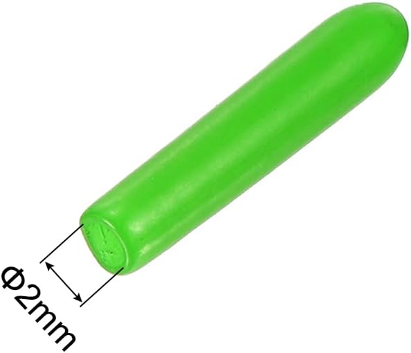 uxcell 50pcs Rubber End Caps 2mm ID Vinyl Cap Cover Screw Protectors Green, 0.08 inch