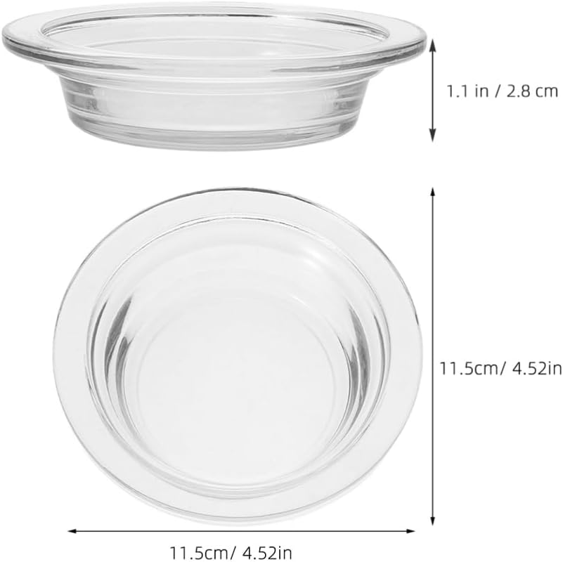 4Pcs Wax Warmer Replacement Dish, Replacement Wax Heating Tray, 4.5in Glass Aromatherapy Tray Candle Heating Bowl, Oil Warmer Tray, Wax Melting Tray Wax Tray for Candle Warmer