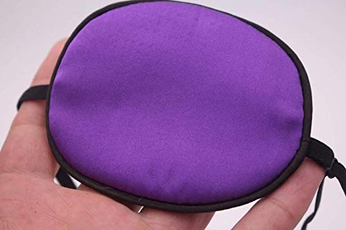 Adults Eye Patch Silk Single Eye Mask Amblyopia Corrected Visual Acuity Recovery Eye Patch Patch for Lazy Eye (Purple)