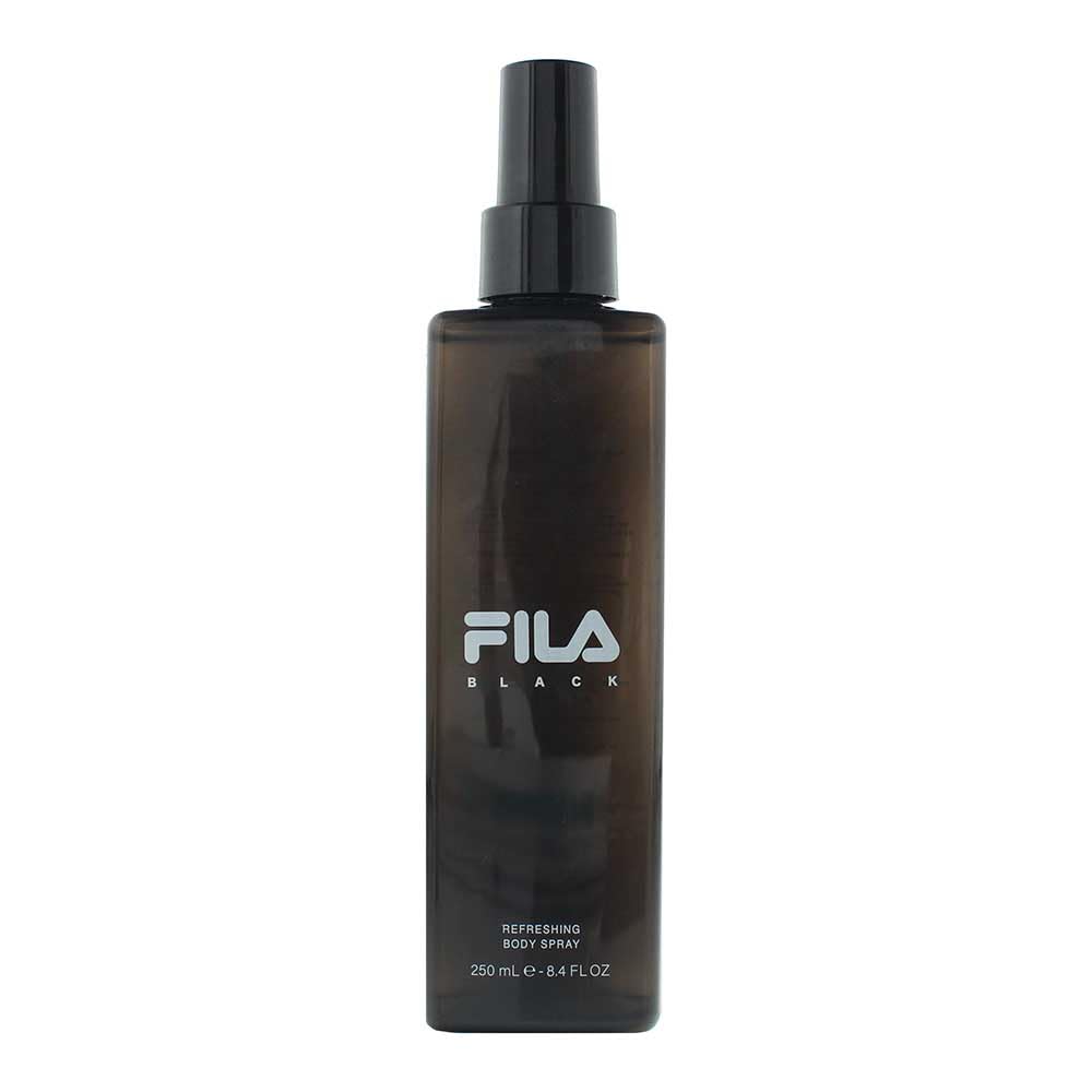 Fila BLACK for Men - Invigorating Spicy And Floral Fragrance For Him - Extra Strength, Long Lasting Scent Payoff For All-Day Wear - Trendy, Rectangular, Streamlined, Portable Bottle Design - 8.4 Oz