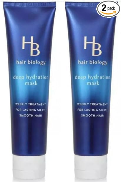 Hair Biology Deep Hydration Mask with Biotin, Paraben and Dye Free, 5.0 FL Oz - Pack of 2